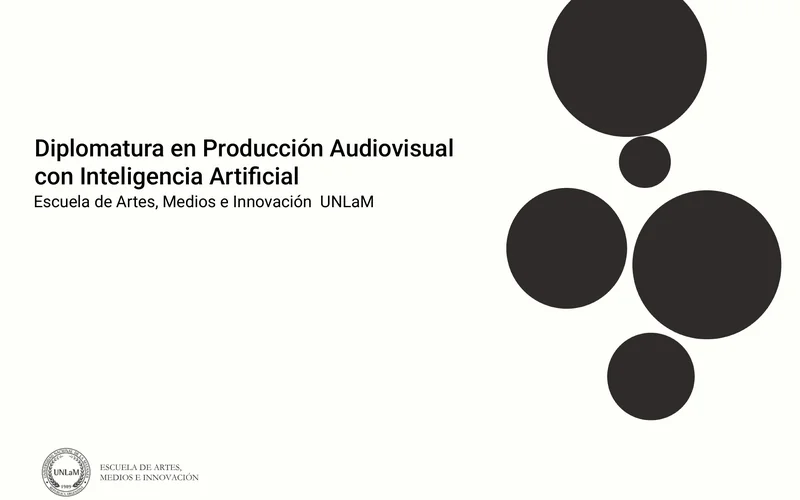 Cover of the syllabus of the Diploma in Audiovisual Production with Artificial Intelligence, UNLaM